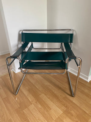 Forest green Marcel Breuer Wassily style chair