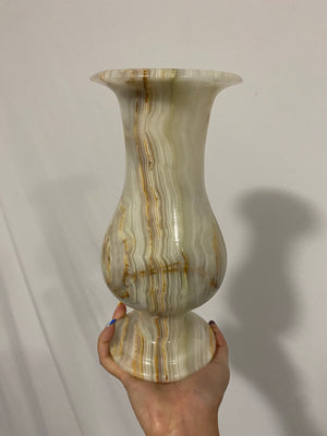Marbled stone vase