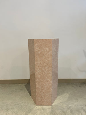 Pink marble immitation podium