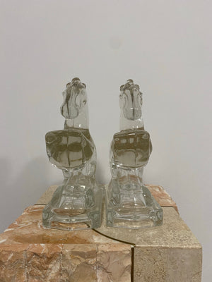Thicc glass horse book-ends