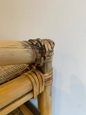 Petit meuble en bambou et rotin