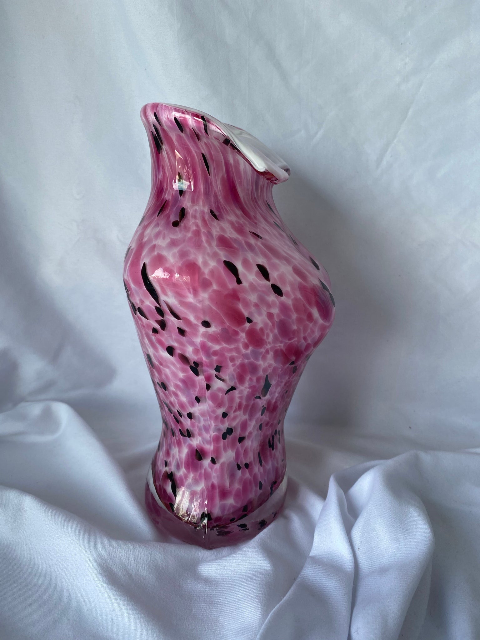 Murano style woman’s body glass vase
