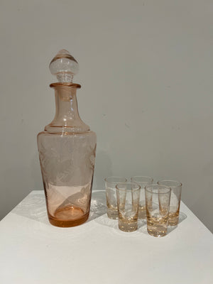 Selection of glass decanters & bottles part 1