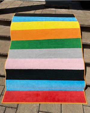 Large discontinued IKEA rainbow carpet