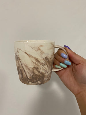 Marbled ceramic pitcher and mugs set