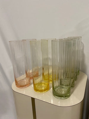 Tall colorful glasses