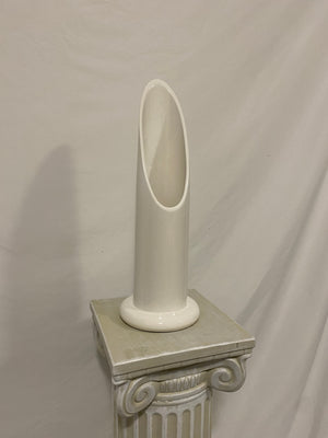 White ceramic lipstick lamp