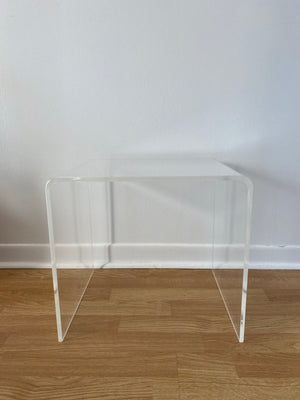 Cute little lucite waterfall side table