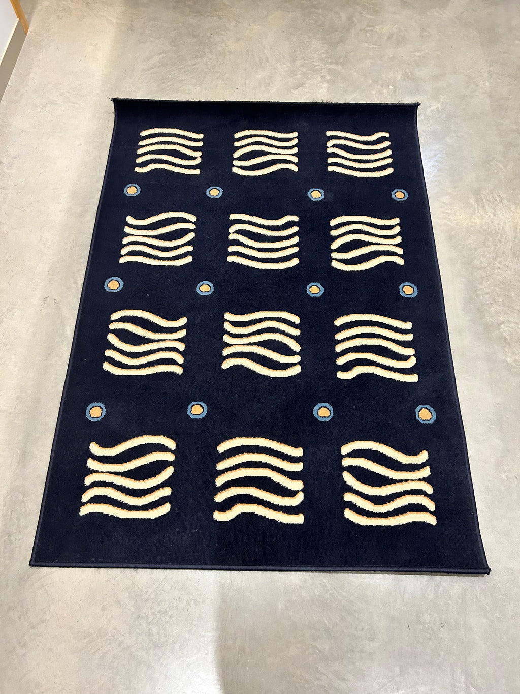 Navy blue IKEA ROM carpet