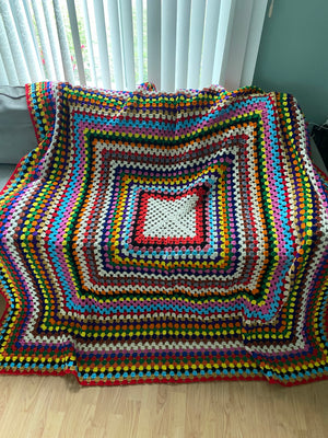 Retro crochet blanket