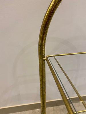 Small arched golden brass shelf