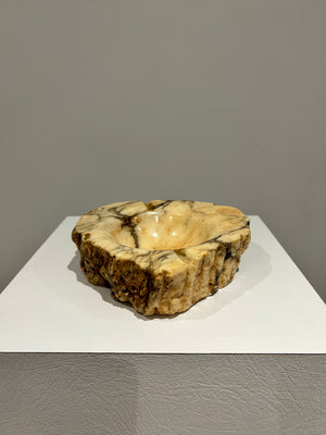 Large alabaster stone ashtray