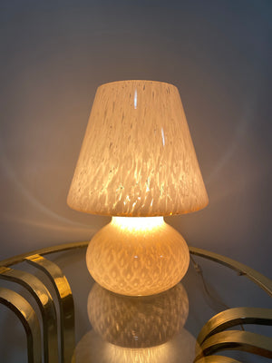 Light pink Murano glass mushroom lamp