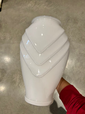 Large white art deco glass vase