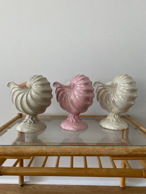 Selection of seashell vases
