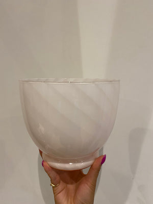 Pink Murano glass vases