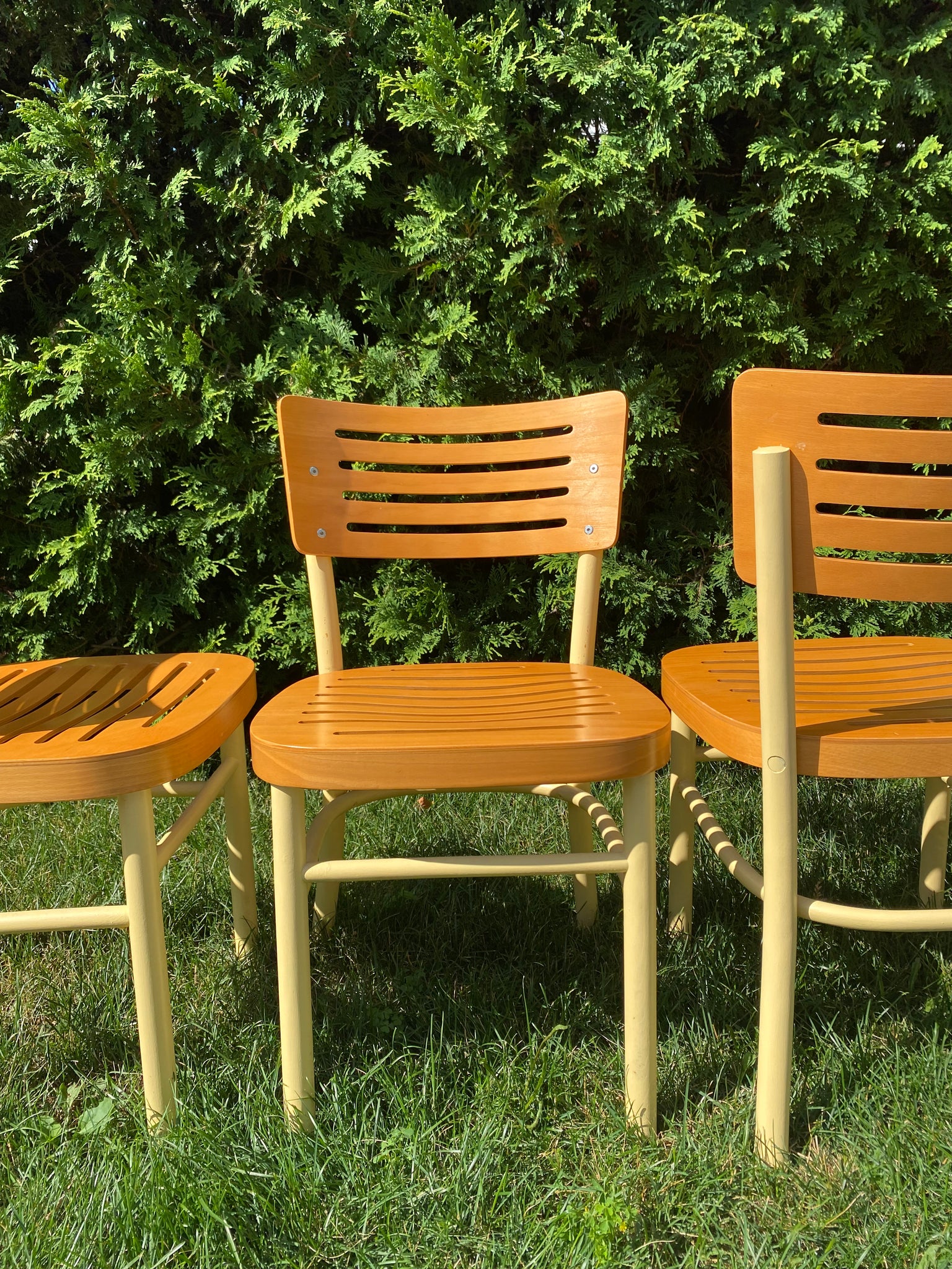 Cream & wood discontinued IKEA Balser chairs