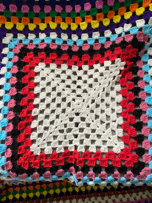 Retro crochet blanket