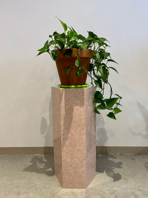 Pink marble immitation podium