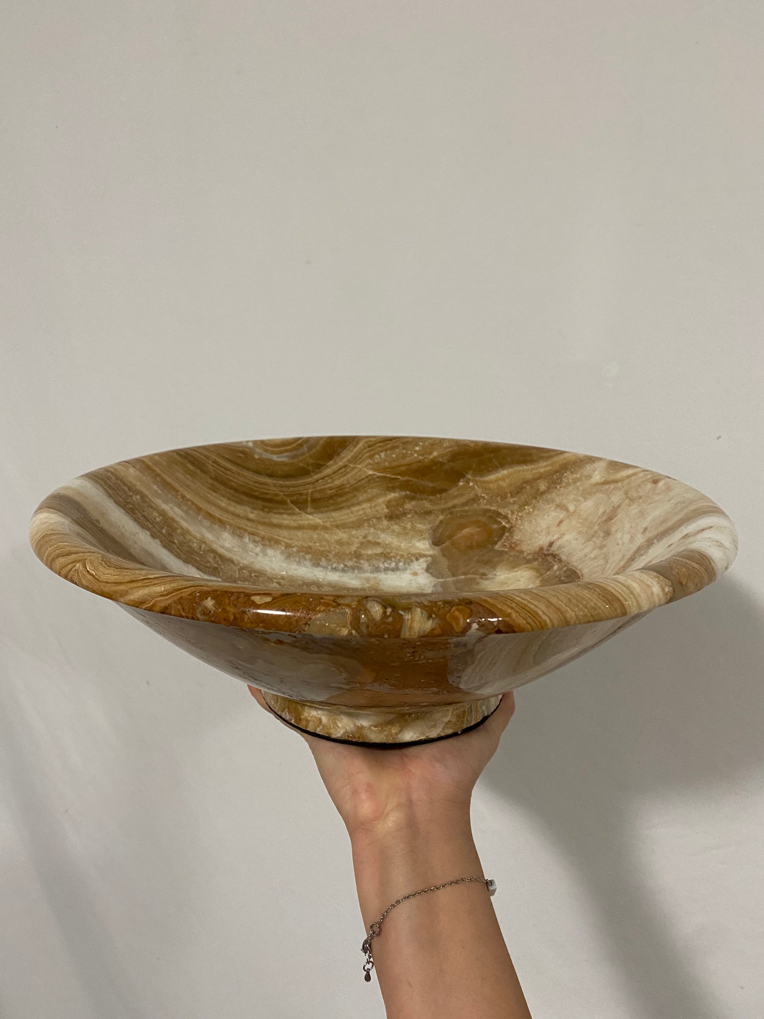 XL marbled stone bowl