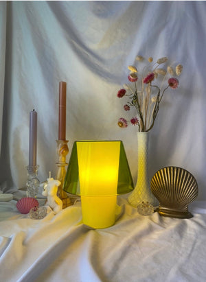 Vintage IKEA green glass Gavik lamp