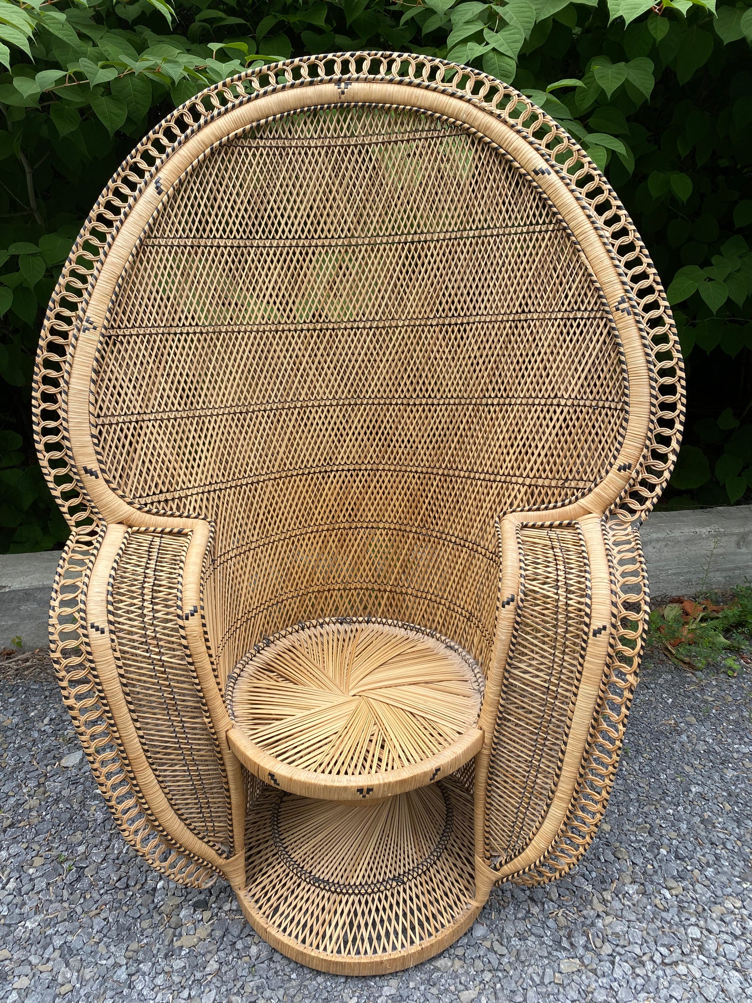 Majestic Emmanuelle peacock wicker chair