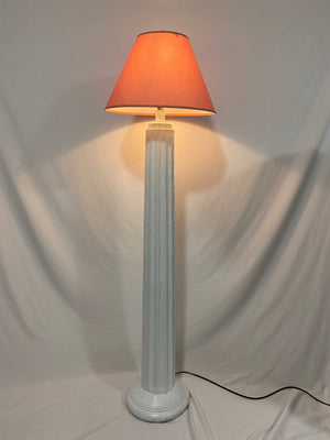 Slim plaster floor lamp