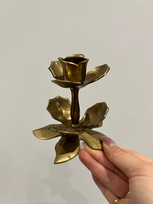 Selection of solid brass candle holders