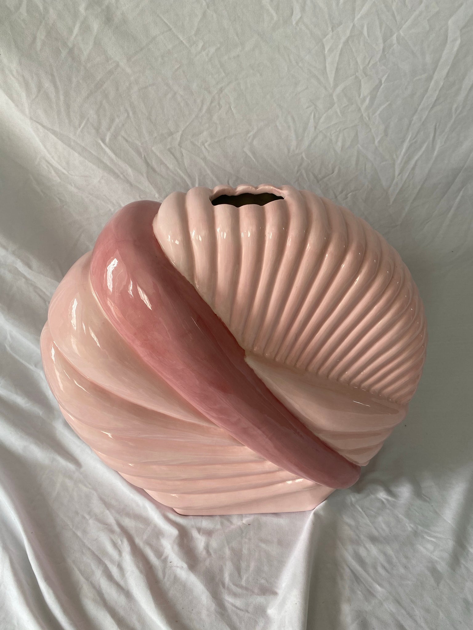 Stunning XL pink art deco vase