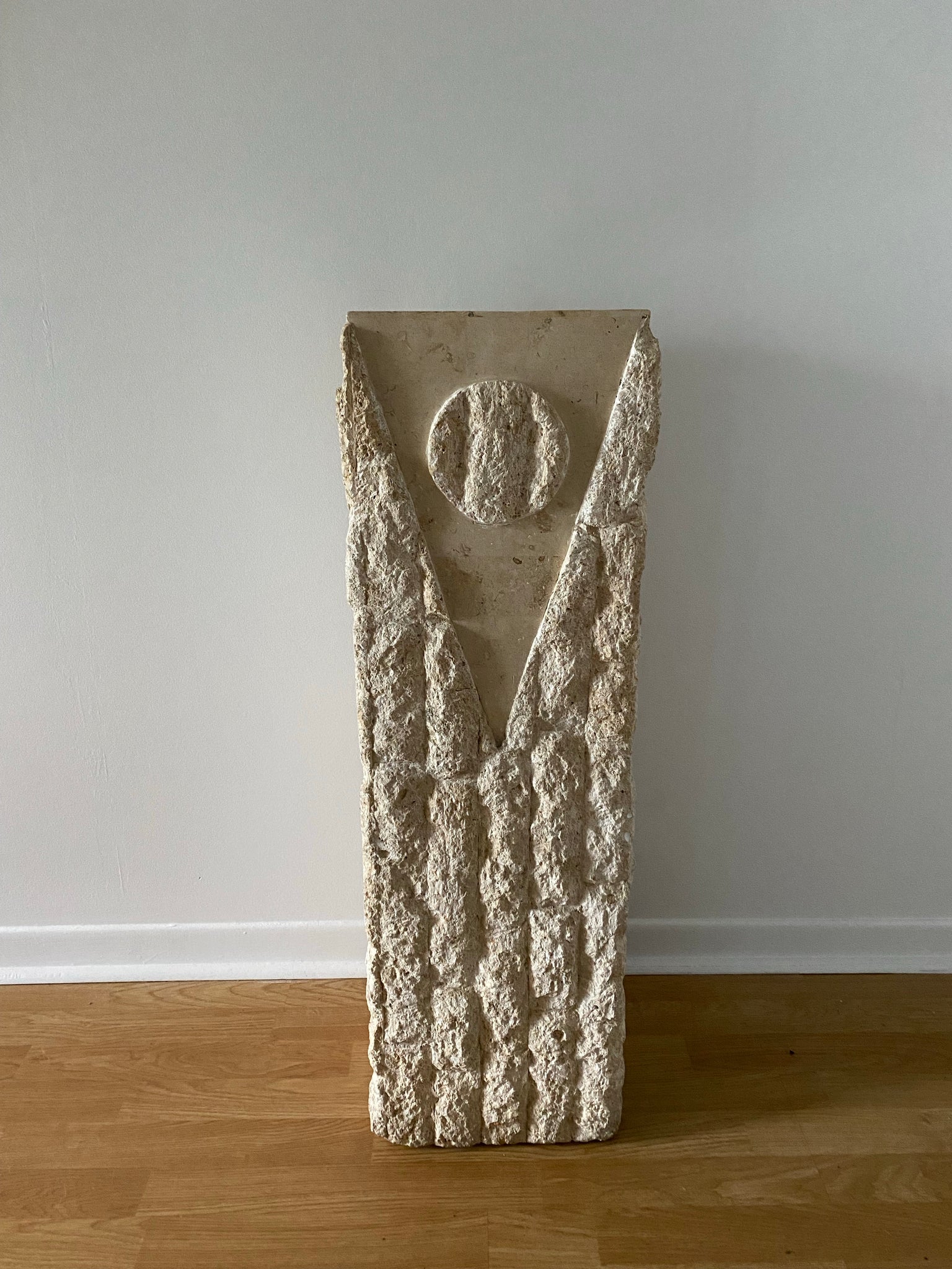 Tesselated stone & travertine podium