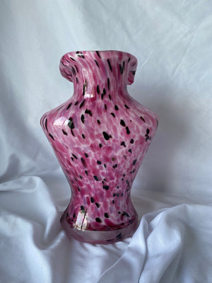 Murano style woman’s body glass vase