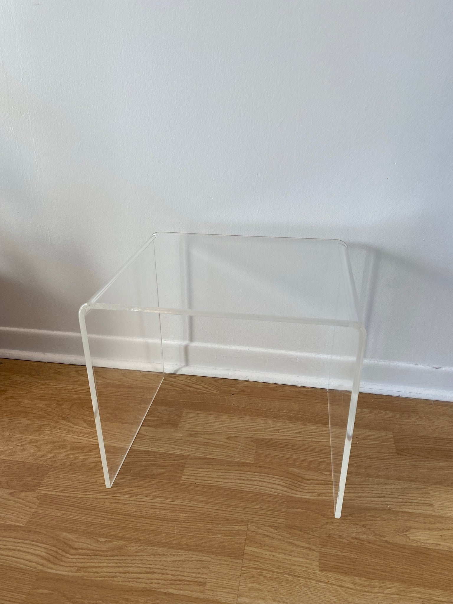 Cute little lucite waterfall side table