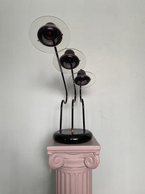 Wavy three headed table lamp