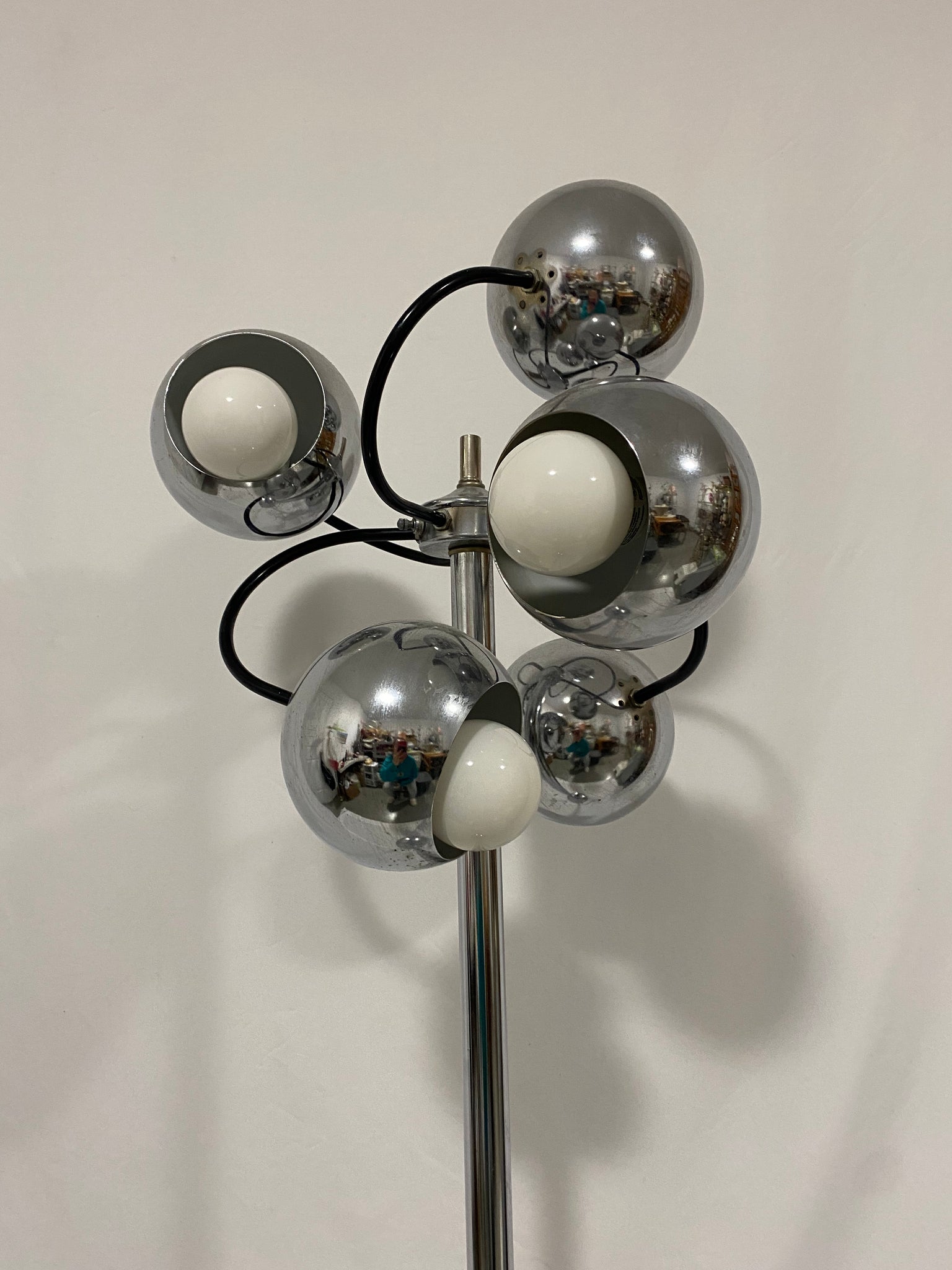 Chrome Sputnik Space Age floor lamp