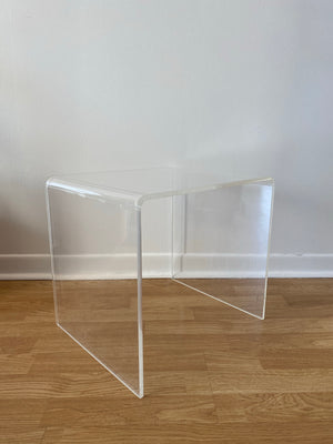 Cute little lucite waterfall side table