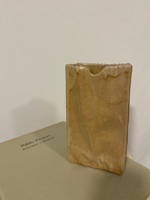 Paper bag ceramic vase