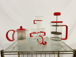 Red Bodum coffee & tea set
