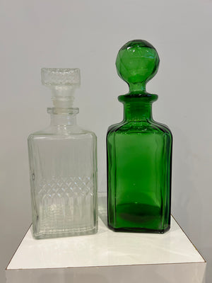 Selection of glass decanters & bottles part 1