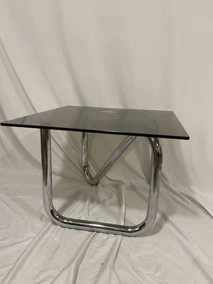 MCM chrome tubular side table