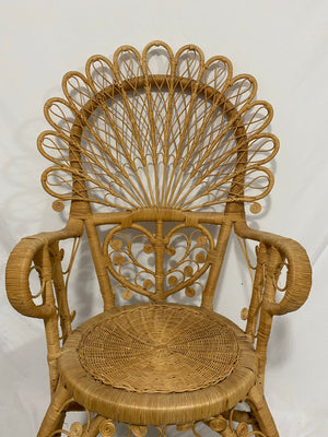 Peacock style wicker chairs