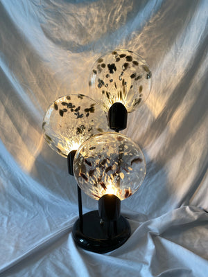 Murano glass speckled lollipop table lamp