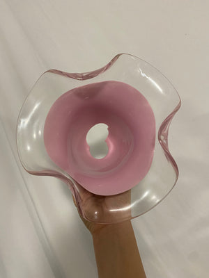 Pink Murano Vetri flowers table & floor lamps