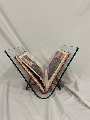 Waterfall tempered glass literature rack