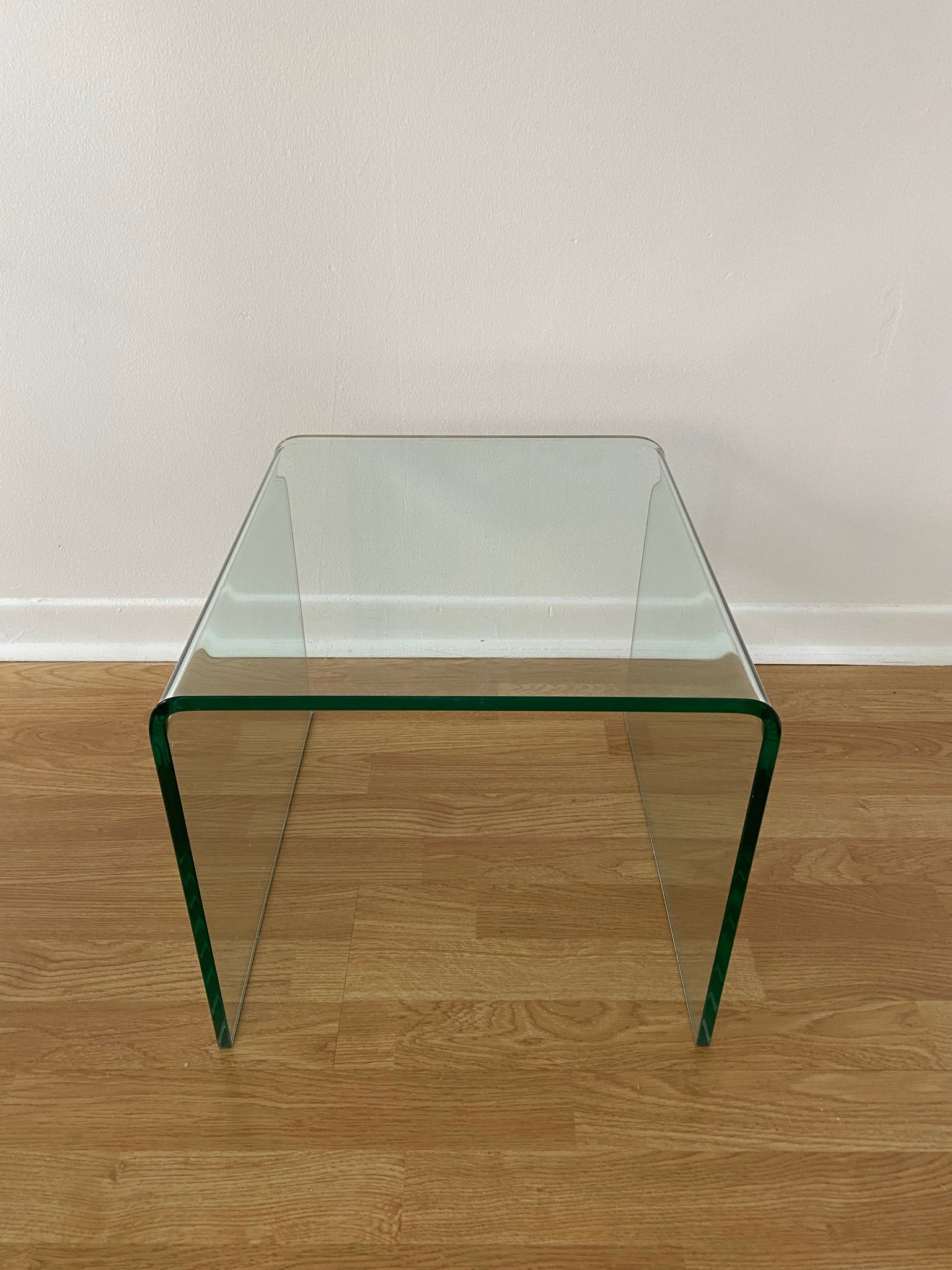Tempered glass waterfall coffee & side tables