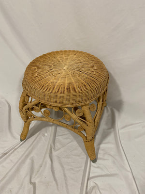 Wicker footrest / side table