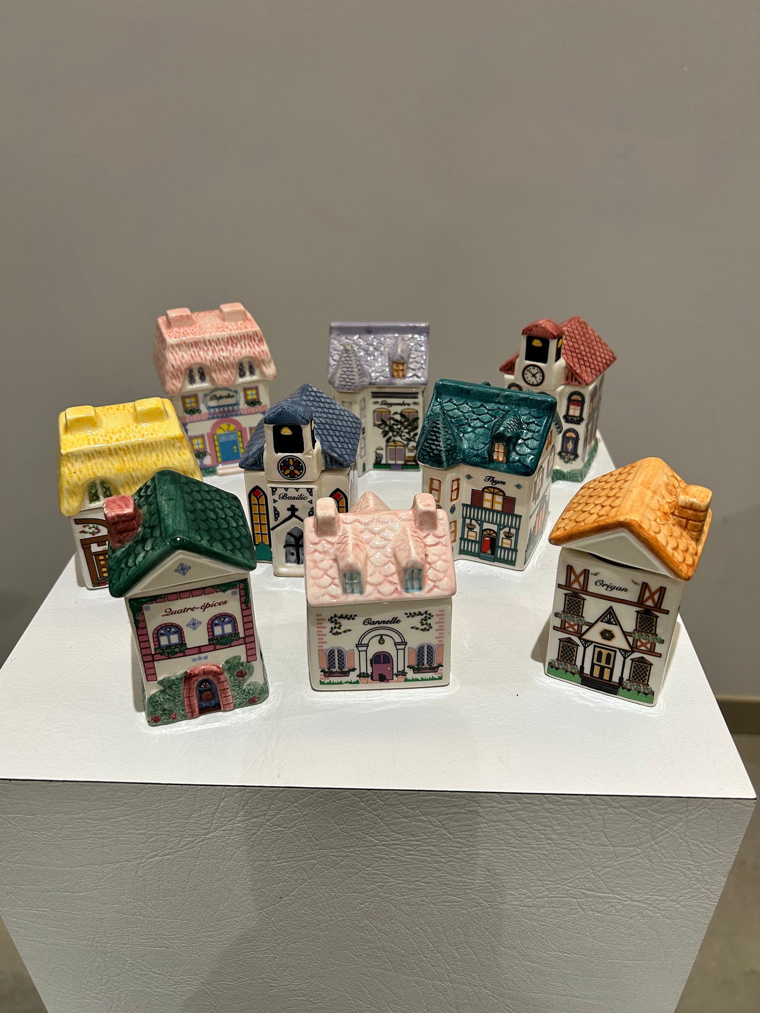 Set of 9 Avon spice houses