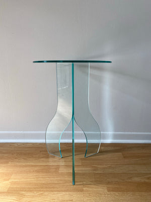 Petite table d’appoint en verre trempé