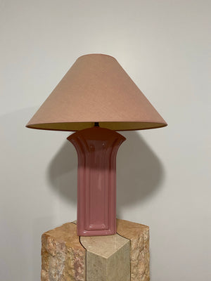 Pink ceramic art deco lamp