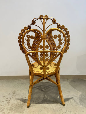 Peacock style wicker chair