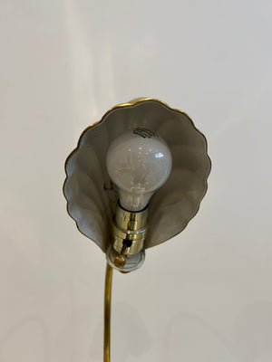 Golden brass seashell table lamp